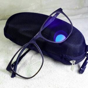 (B25600) Vast Unisex Women Round Cateye Blue Cut Anti Glare UV Protection Full Frame Spectacles Glasses For mobile, Laptop, Tablet, Computer